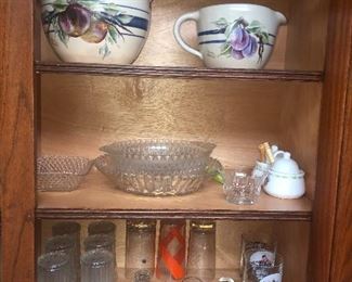 Marshall Pottery hand painted and assorted vintage serve ware