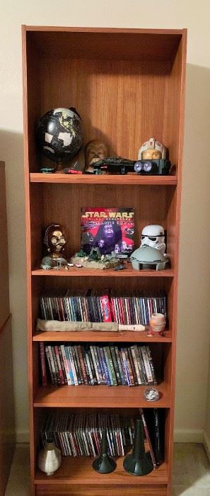 Bookcase, DVD's and Star Wars