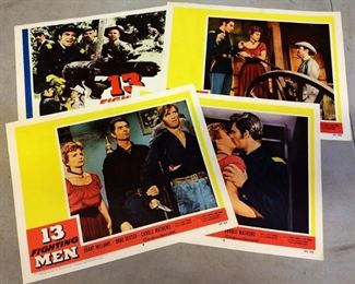 1950s Complete Set of Movie Lobby Cards (8)- "13 Fighting Men"