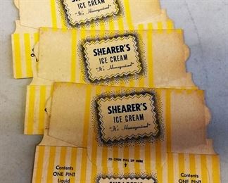 1950s Shearer's Ice Cream Boxes, NOS