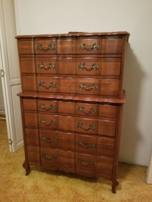 TALLBOY DRESSER SANFORD CHERRY WOOD