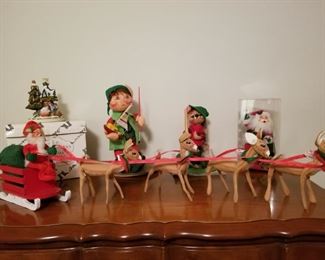Annalee's Santa and Reindeer plus more