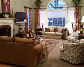 Family room full of fine furniture