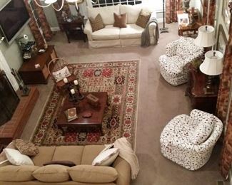 Bird's-eye view of the family room