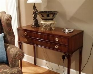 Two drawer console table by Wellington Hall