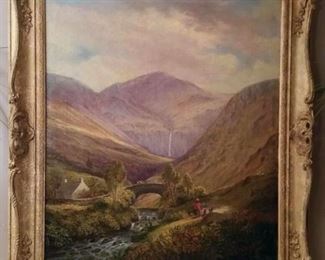 Oil painting by Ernest Parton (1845-1933).    The painting needs some minor restoration.