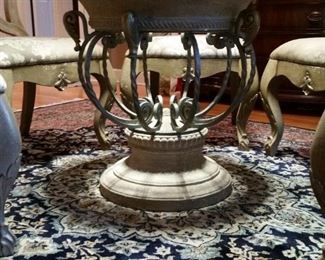 A look at the table's lovely pedestal