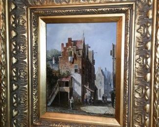 The second of the two small oil paintings