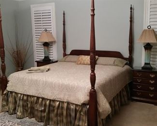 Cherry king-size rice poster bed