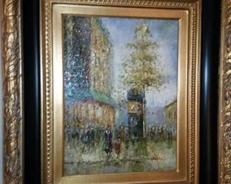 Small framed oil painting