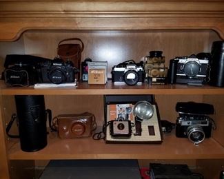 Assorted film cameras