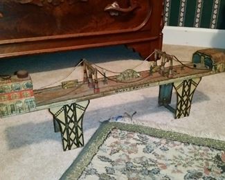 Vintage wind-up 'Busy Bridge' by Marx  (still works)