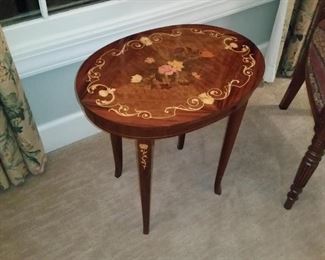 Small inlaid mahogany table