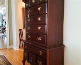 Cherry highboy by American Drew