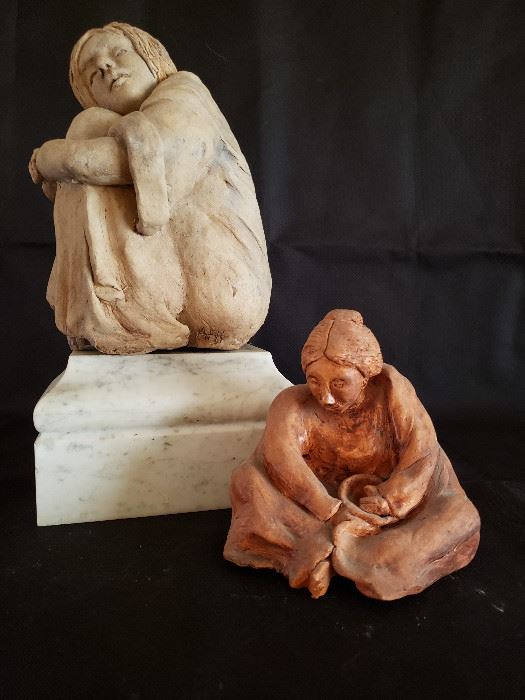 Sculptures in clay