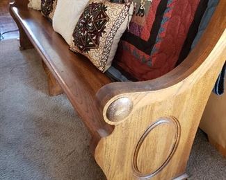 Beautiful oak church pew