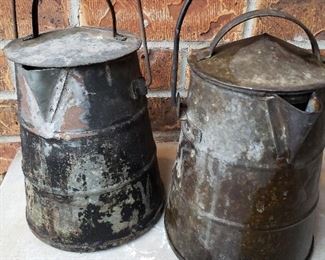 Antique camp coffee pots
