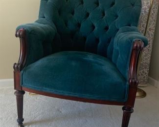 Horse hair antique chair-armed