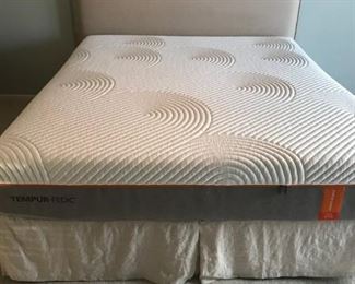 TempurPedic Contour Elite Calif King mattress foundation frame and headboard.  Excellent condition!  Includes bedding, covers, pillows, etc.  