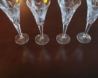 4 Waterford crystal glasses