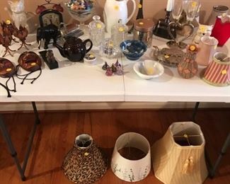 glassware and knick knacks