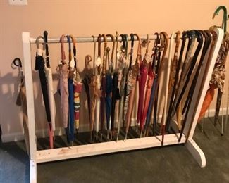 Old/antique umbrellas and canes.  