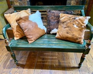 2. Painted Indonesian Bench (45" x 21" x 33")