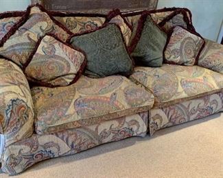46. Taylor King 2 Cushion Sofa w/ Pillows (98" x 45" x 38")