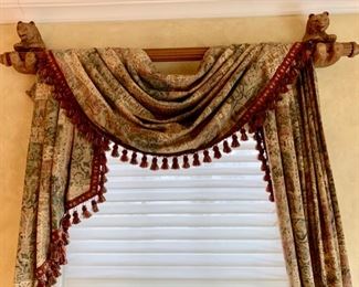 51b. Custom Drapes 2 Side Swags 