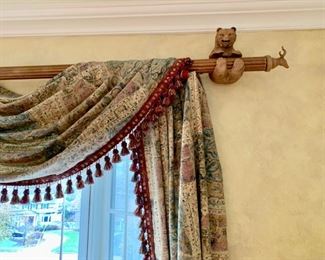 51a. Custom Drapes 2 Large Swags 