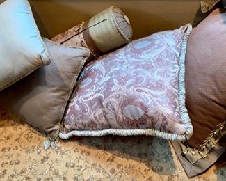 67. Custom King Bedding Set Duvet Cover, 2 King Shams, 3 Euro Shams, and 1 Bolster