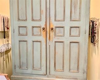 81a. Toad Hall 3pc Painted Wardrobe from ABC Carpets (50" x 25" x 87")