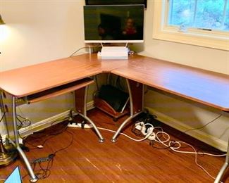 82. Sauder Contemporary Corner Desk (67" x 57" x 24" x 29")