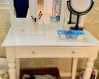 91. Makeup Table w/ Trifold Mirror