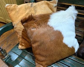 3. Durham Trading and Design Co. Cowhide Pillows