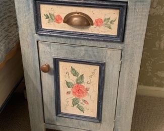 103. ABC Carpet Pair of Hand Painted Nightstands (18" x 18" x 30")