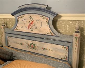 104. ABC Carpet Hand Painted Queen Bed 