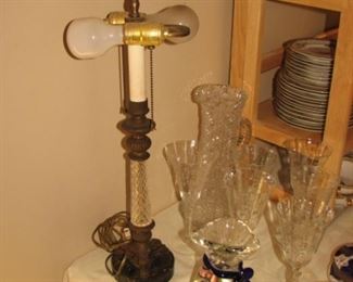 Depression glass stemware