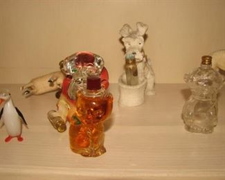 Vintage figural perfume bottles