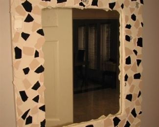 Mosaic framed mirror