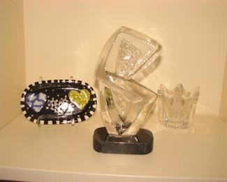 Lynn Morris pottery, Vinardi art glass, Orrefors