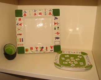 Mahjong platter, mahjong plates