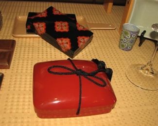 Red lacquerware box