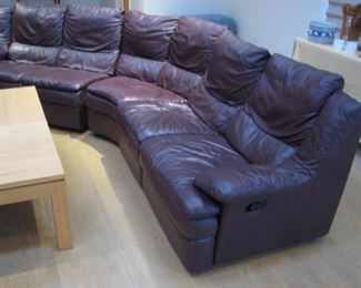 Leather sectional