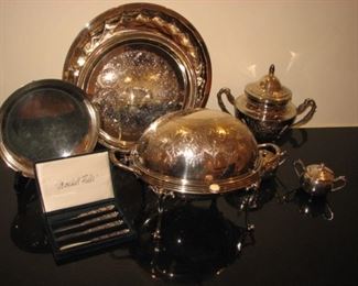Silverplate serving pieces
