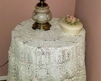 Side Table with Beautiful lamp