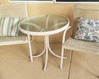 2 Patio Chairs with Small Table