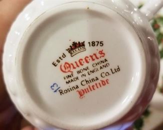 Queens Rosina China Co. Yuletide 