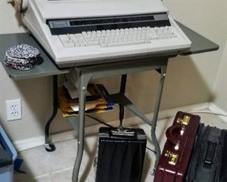Typewriter, Portable Table & Briefcases