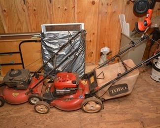 Homelite 4 hp mower, Toro 22" lawn mower